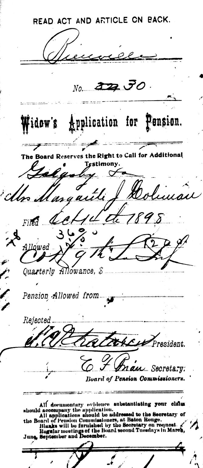 Table of Contents Bienville Parish Military Records